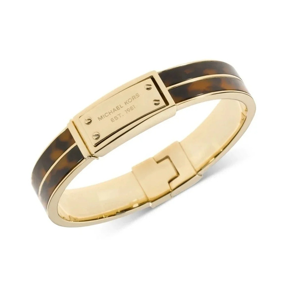 SOLD - MICHAEL KORS TORTOUISE AND GOLD BRACELET - Picture 2 of 3